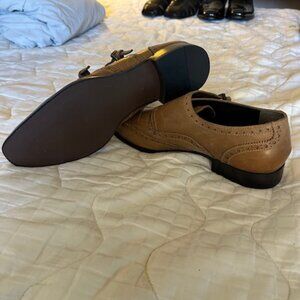 Tan Giorgio Brutini Double Buckle Monk Strap Men's Shoe